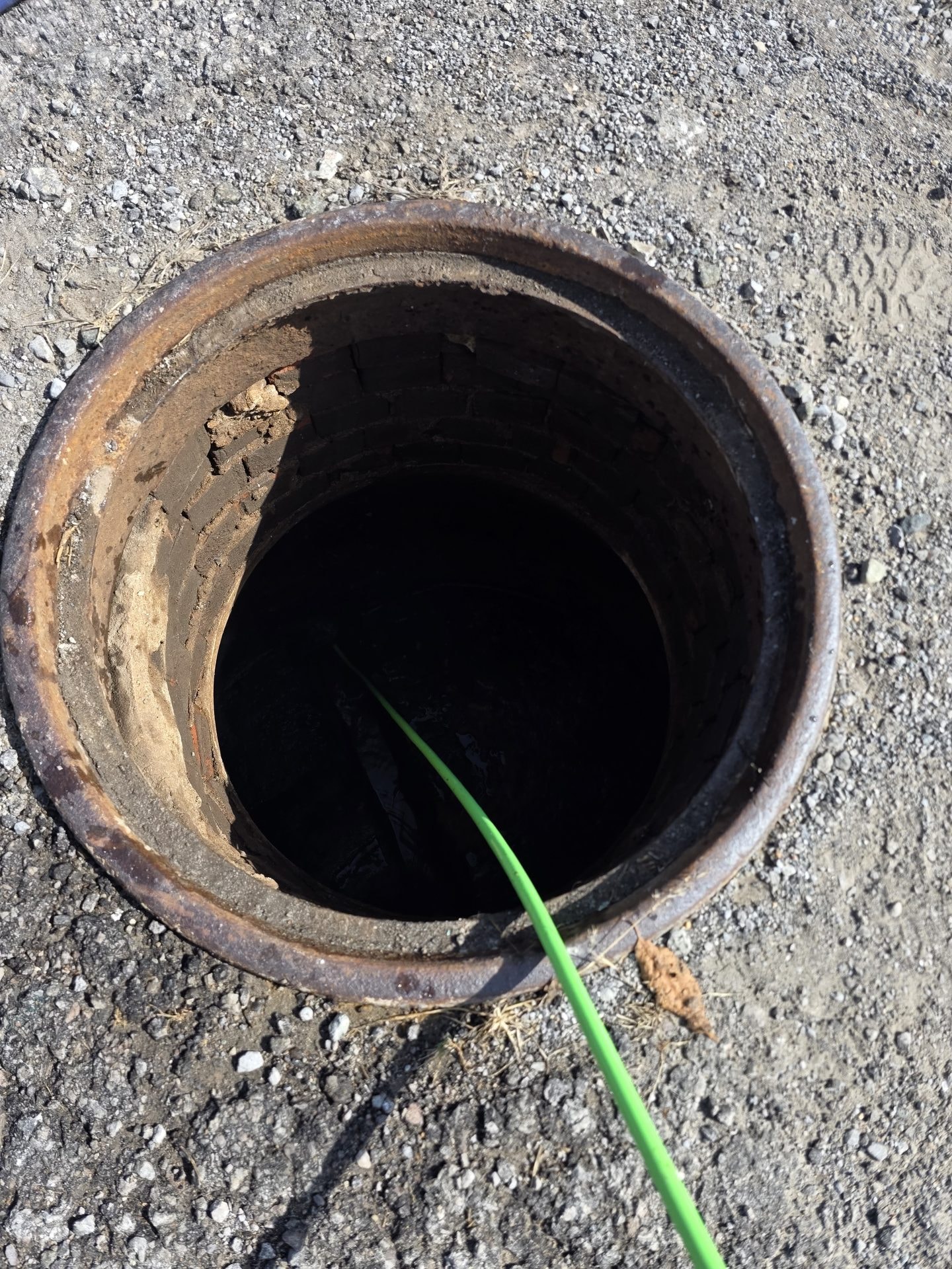 Sewer manhole camera inspection at a Central Kentucky job site